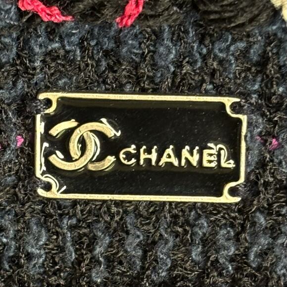 Chanel Cruise Collection 07 Tweed Jacket 42 EU 10 US Black Navy Pink White - Picture 5 of 14